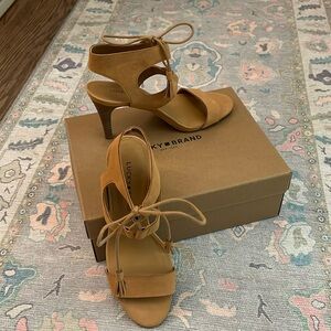 Lucky Brand Uzelia High Heel Sandal in Glazed Cotia